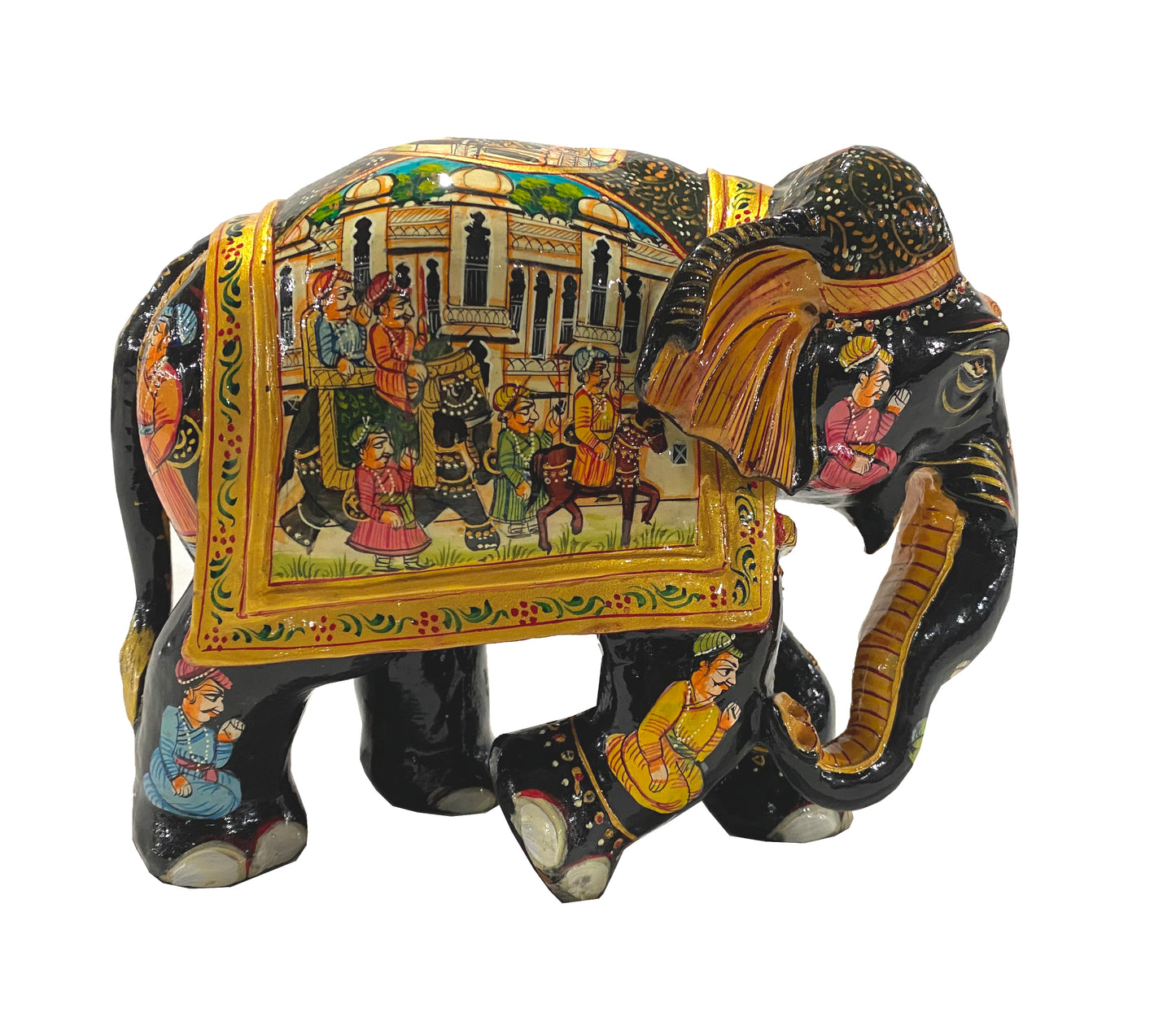 Miniature Painting Wooden Elephant