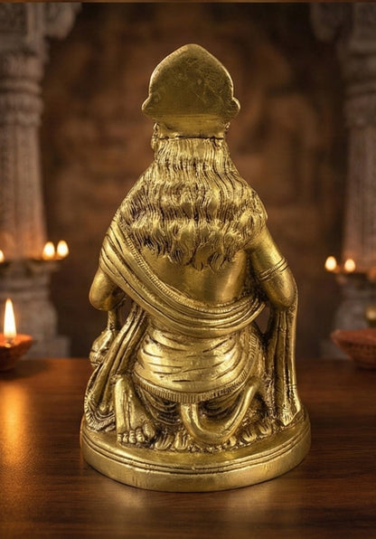 Blessing Hanuman Ji Statue in Brass | Divine Bajrangbali Murti for Pooja & Spiritual Decor