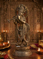Premium Brass Metal Krishna Statue for Home & Temple Decor | Krishna Murti Idol – Perfect for Gifting & Spiritual Decor
