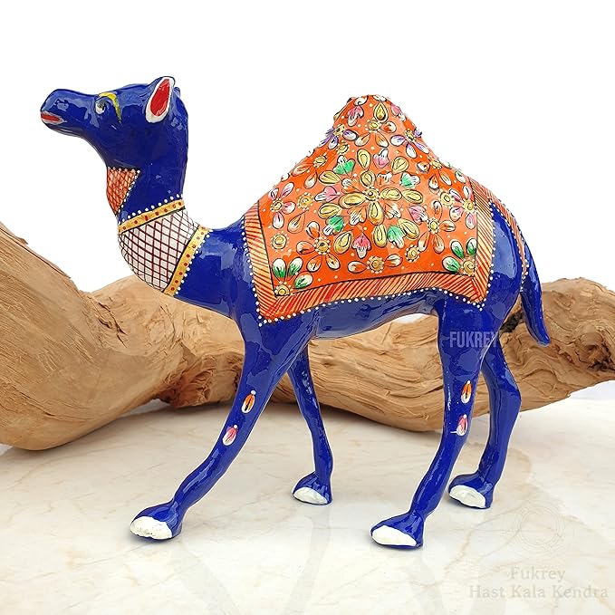Meenakari Camel Metal Made Hand Painted Showpiece