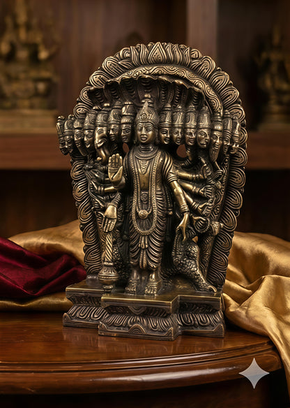 Premium Brass Narayana Vishvarupa Statue | Multiface Divine Murti for Positive Energy & Vastu